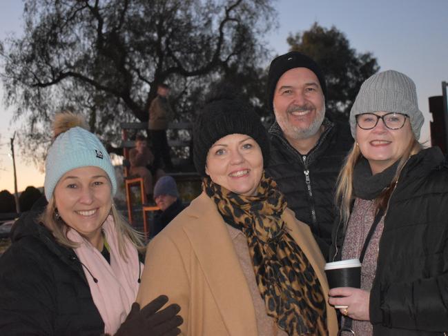 Michelle Mowbray, Gaylene Hawkins, and Simon and Cheryl Filipowick at Killarney Bonfire Night 2022. Photo: Jessica Paul/Warwick Daily News