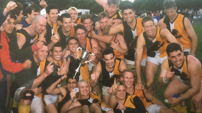 Northcote Park celebrates the 1999 DVFL premiership. Picture: Supplied