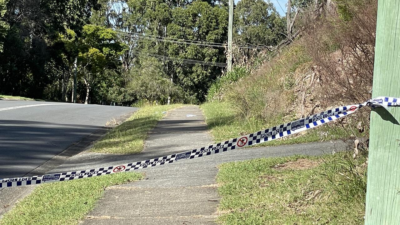 The scene on Woodlands Way, Parkwood where the injured man was found with the gunshot wound.