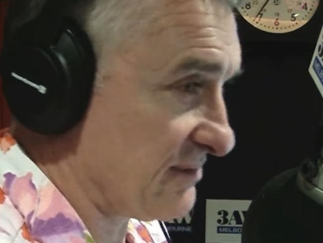 Tom Elliott on 3AW Mornings. Picture: Instagram