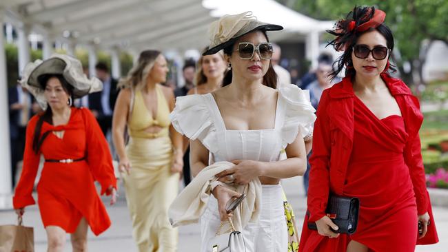 Racegoers added a touch of colour at Rosehill. Picture: Sam Ruttyn