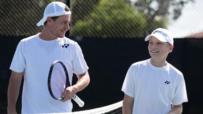 Whether Cruz Hewitt becomes a pro tennis player ‘is up to him’. But in the meantime his parents are giving him every opportunity they can. Picture: David Kelly