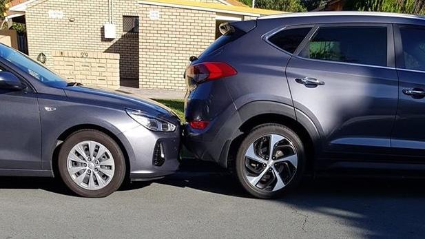 Shane Christall snapped this photo of cars parked in a street surrounding Redcliffe Hospital.