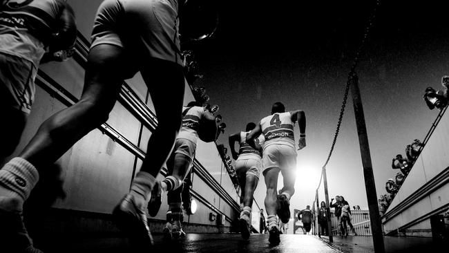 The Dogs run out in the rain to take on Melbourne in Round 7.