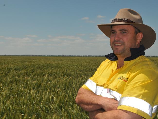 Farmer Damien Smart on his property near Keith in South Australia. October 2017. Picture: JAMES WAGSTAFF