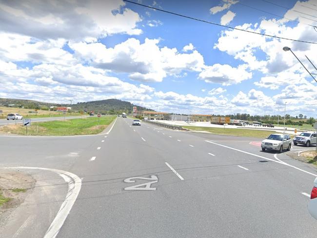 Three patients have been rushed to hospital after a two-vehicle crash at the corner of Neimeyer Rd and the Warrego Highway.