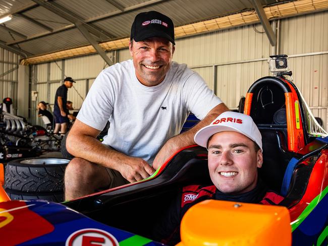 Jack Johnson is looking to make a name for himself in motorsport with the support of dad Brad Johnson. Picture: Matthew Christie/NetworkR