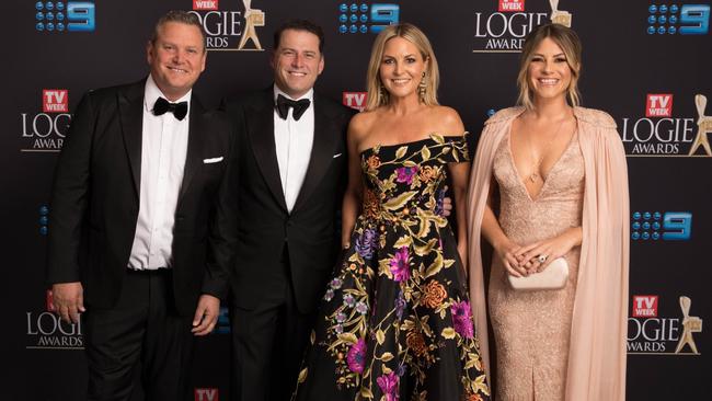 Say “cheese”: <i>Today</i>’s Tim Gilbert, Karl Stefanovic, Georgie Gardner and Natalia Cooper at this year’s Logies. Picture: Supplied.