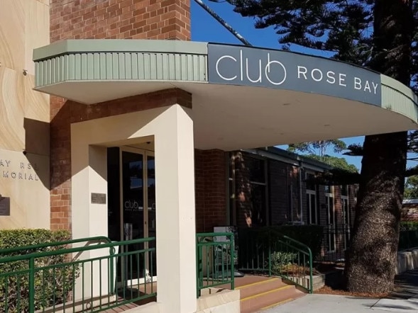 Exterior of the Club Rose Bay in Sydney's eastern suburbs. Picture: Supplied