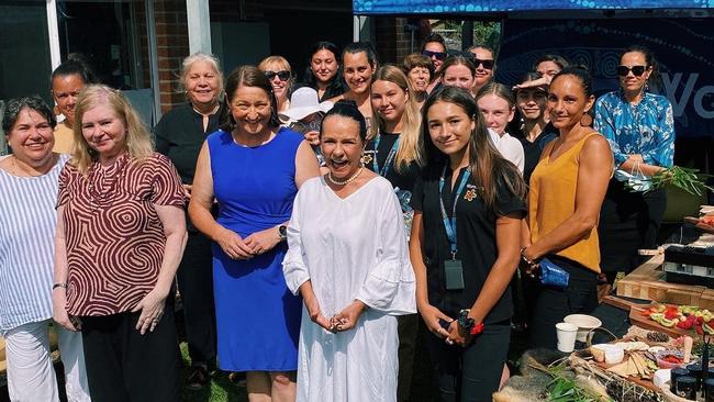 Nowra women's health service Waminda staff with incumbent Labor candidate for Gilmore, Fiona Phillips, centre. Waminda have received the backing of Shoalhaven City Council in finding a site for their Birthing On Country centre. Picture: Facebook