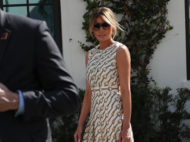 First lady Melania Trump in Palm Beach, Florida. Picture: Getty/AFP