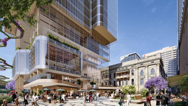 An artist’s impression of a second Walker Tower at Festival Plaza. Picture: Supplied