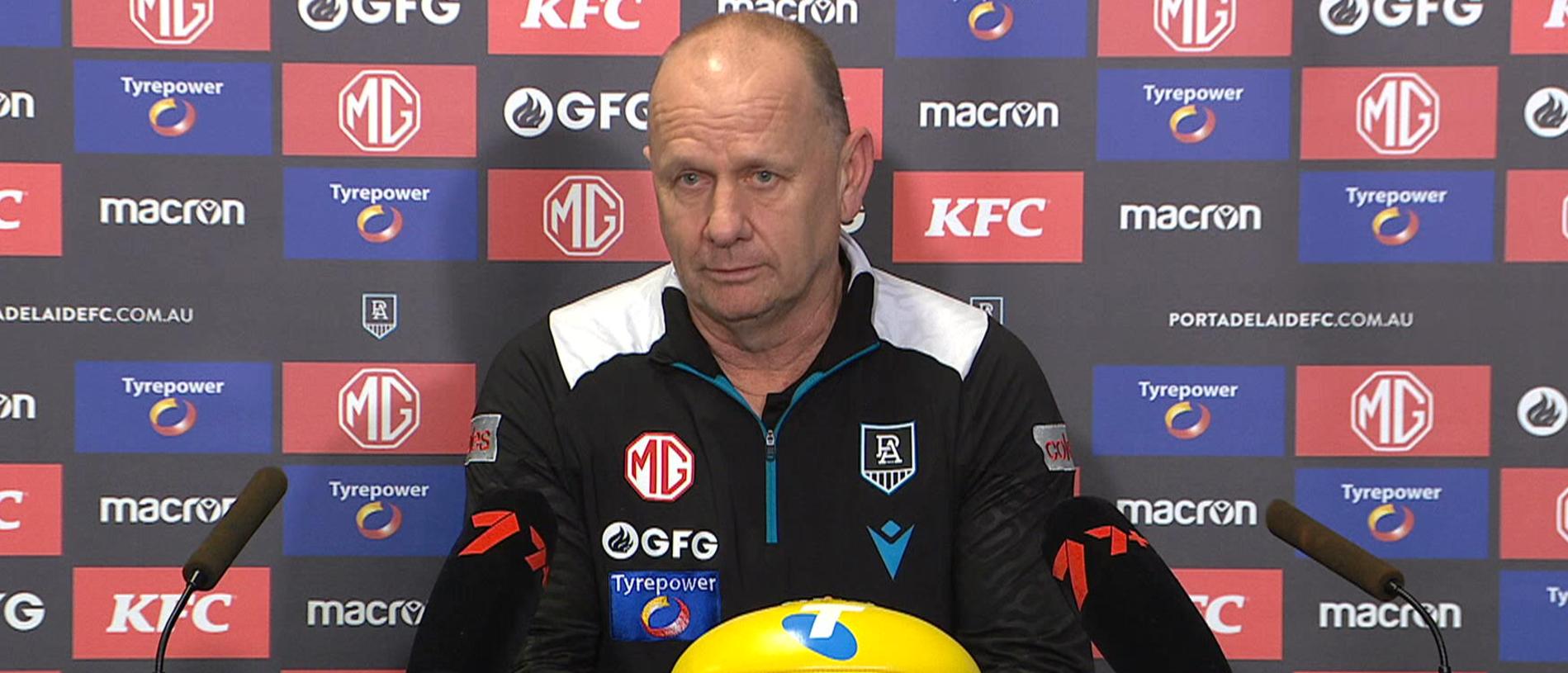 Ken Hinkley admitted he erred in playing Connor Rozee.