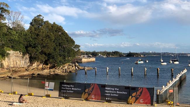 As part of Northern Beaches Council's Tidal Pool Renewal Project, work has started to replace the pool at Little Manly Beach. Picture: Jim O'Rourke