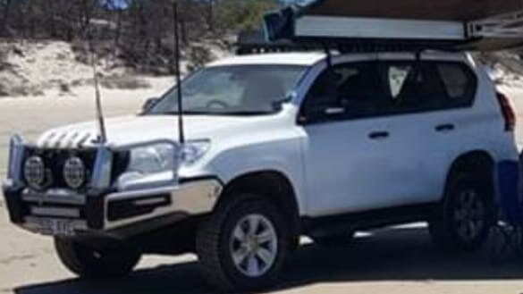 Thieves have stolen a white Toyota Prado (pictured) and a Nissan Navara from Townsville suburbs on Thursday, January 2, 2020.