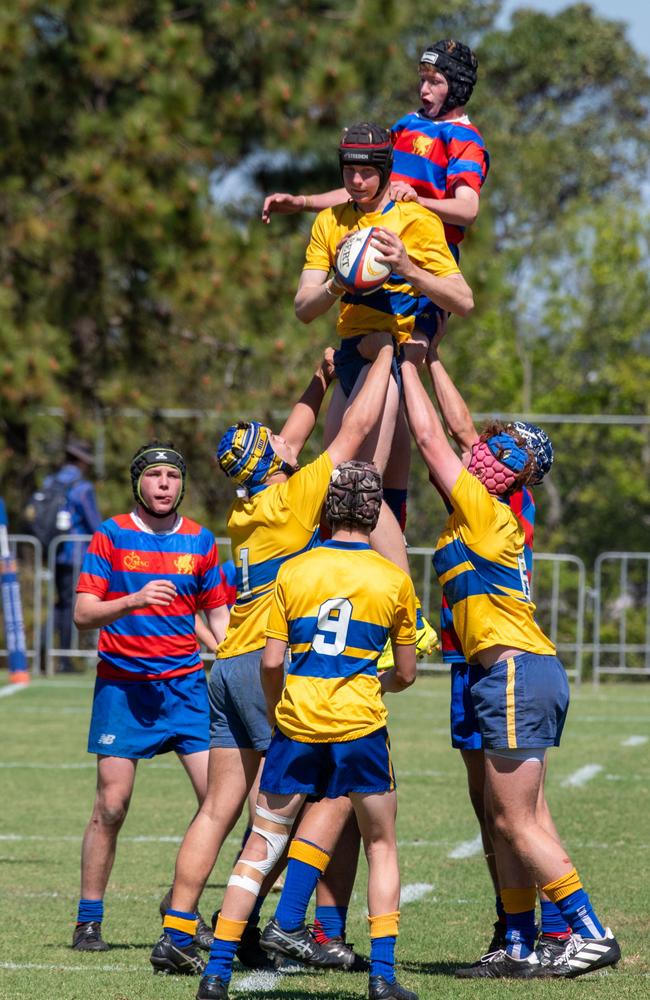 Downlands 15A vs TGS 15A. 2024 O'Callaghan Cup day at Downlands College. Photo by Nev Madsen