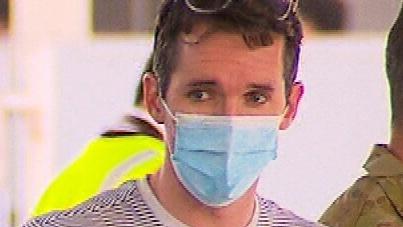 Australian journalist Bill Birtles at Sydney Airport on Tuesday. Picture: 9 News