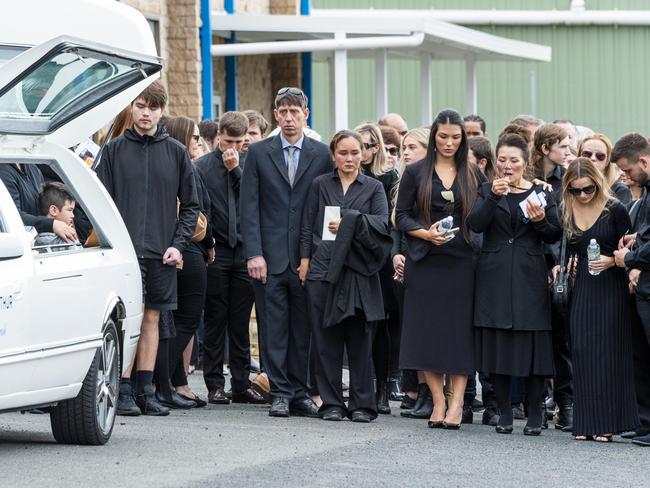 SYDNEY, AUSTRALIA, NCA NewsWire, 15 September 2022.The first of the Buxton crash victims Tyrese Bechardwill farewelled in a funeral service at 10am on Thursday. Five teenagers, between the age of 14 and 16, died when the car they were travelling in lost control and hit a tree, with only the 18-year-old driver surviving. Picture: NCA NewsWire / Monique Harmer