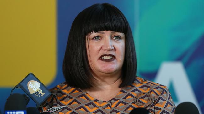 Folau is seeking the value of his $5 million contract and other potential earning claiming he was unlawfully terminated from Rugyb Australia. Pictured is Chief Executive of RA Raelene Castle. Picture: Don Arnold/Getty Images