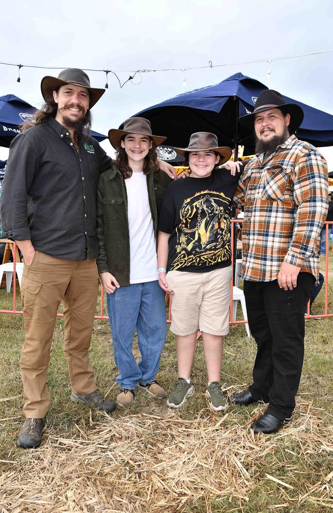 Kane, Rider, Hunter and Jack Durrant at Lighthouse Country Music Festival, Burnett Heads. Picture: Patrick Woods.