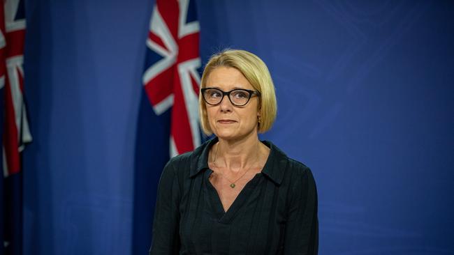 SYDNEY, AUSTRALIA - NewsWire Photos APRIL 28, 2022: Shadow Minister for Home Affairs & Government Accountability, Kristina Keneally addresses the media at the Commonwealth Parliament Offices in Sydney.Picture: NCA NewsWire / Christian Gilles