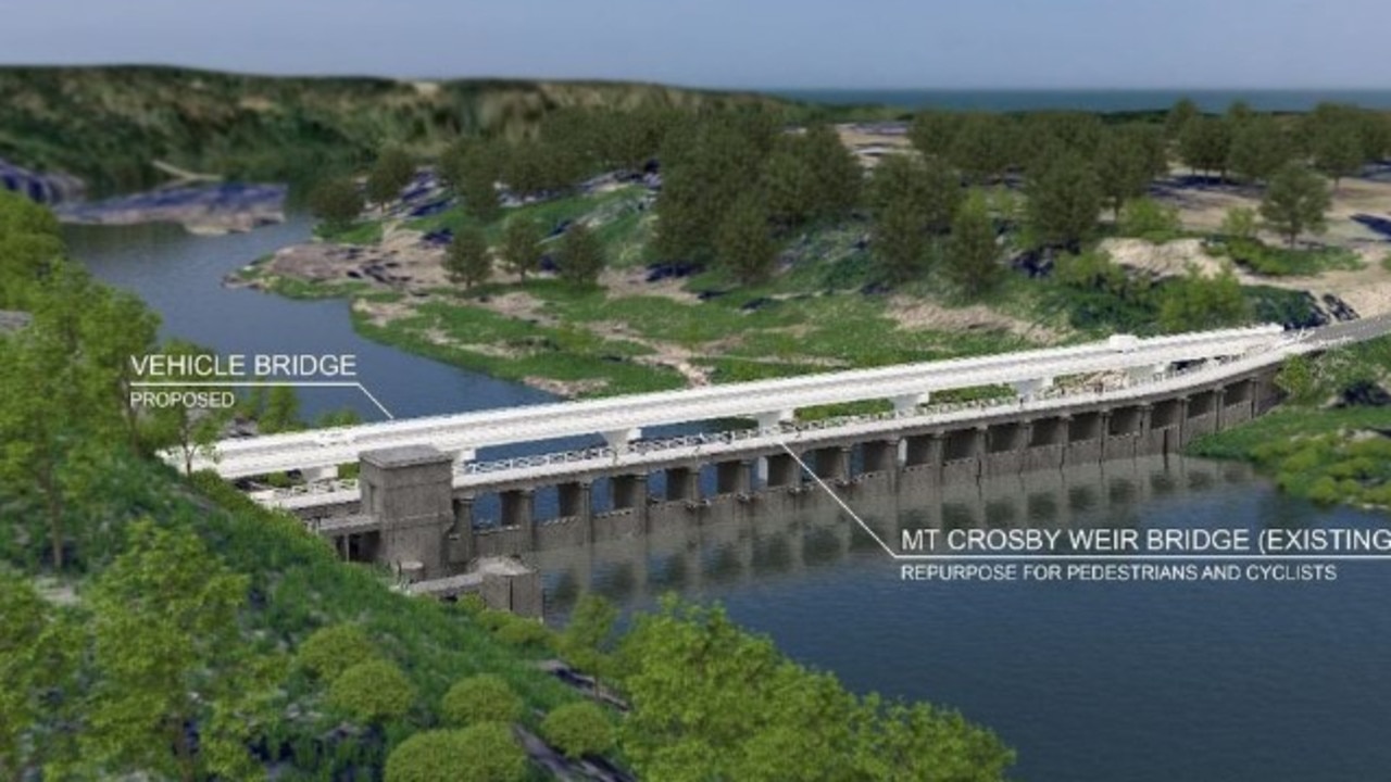 Artist's impression of the new Mount Crosby weir crossing.