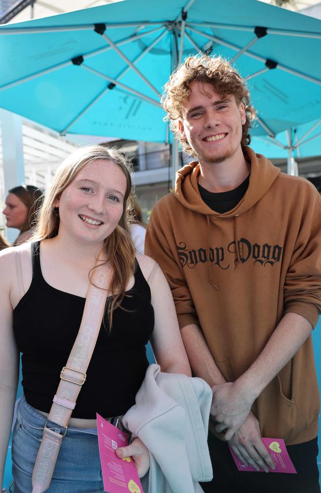 Maddy Coulter and Noah Coughing at Pacific Fair Beauty Weekend with Anna Paul. Picture, Portia Large.