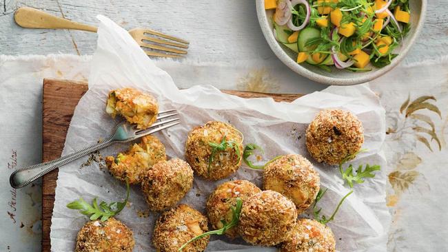 Salmon and Potato Patties with Mango Salad 