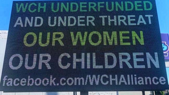 Billboards in support of Women's and Children's Hospital erected by the WCH Alliance. Pictures supplied by John Svigos.