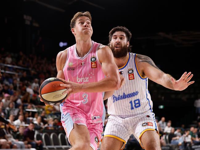 Breakers recruit Sam Mennenga top-scored in New Zealand’s win. Picture: Getty Images