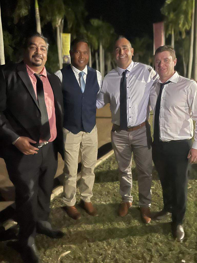 Dean Rioli, Sean Hill, Paul Campbell and Lindsay Whiting at the Darwin Cup Gala Ball.