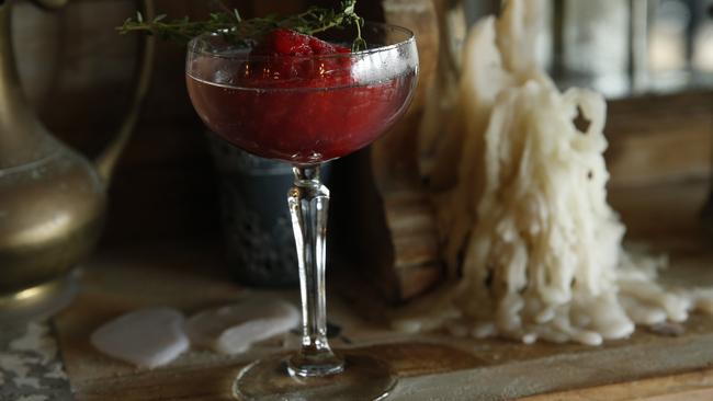 Oh Danny Boy is a raspberry sorbet cocktail with a whisky hit. Picture: David Swift