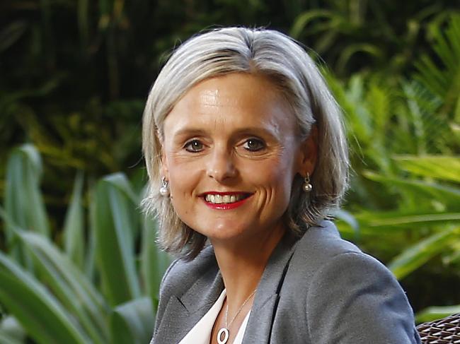 MOSMAN DAILY ONLY. EMBARGOED TIL MARCH 10 2021. SEE EDITOR TIM MCINTYRE. CEO of Mater Hospital North Sydney,  Heidi Bayliss in the hospital's healing garden. Heidi began as a nurse and worked her way up to be a hospital CEO.  Picture: john Appleyard