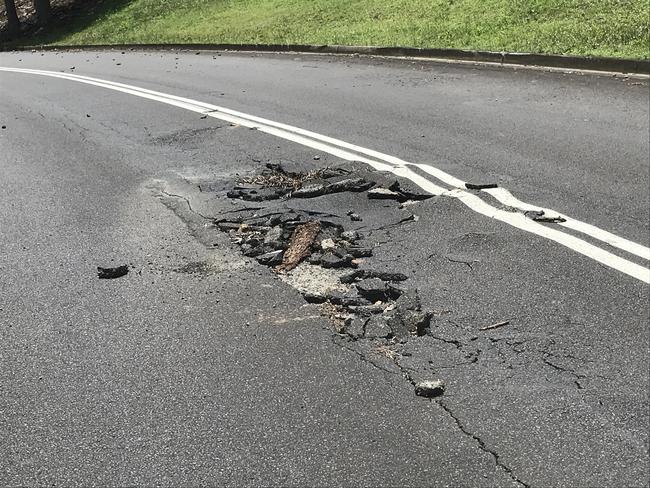 Kellas St in Lismore is closed after a landslip occurred.