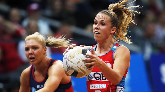 Paige Hadley in action for the swifts in 2016.