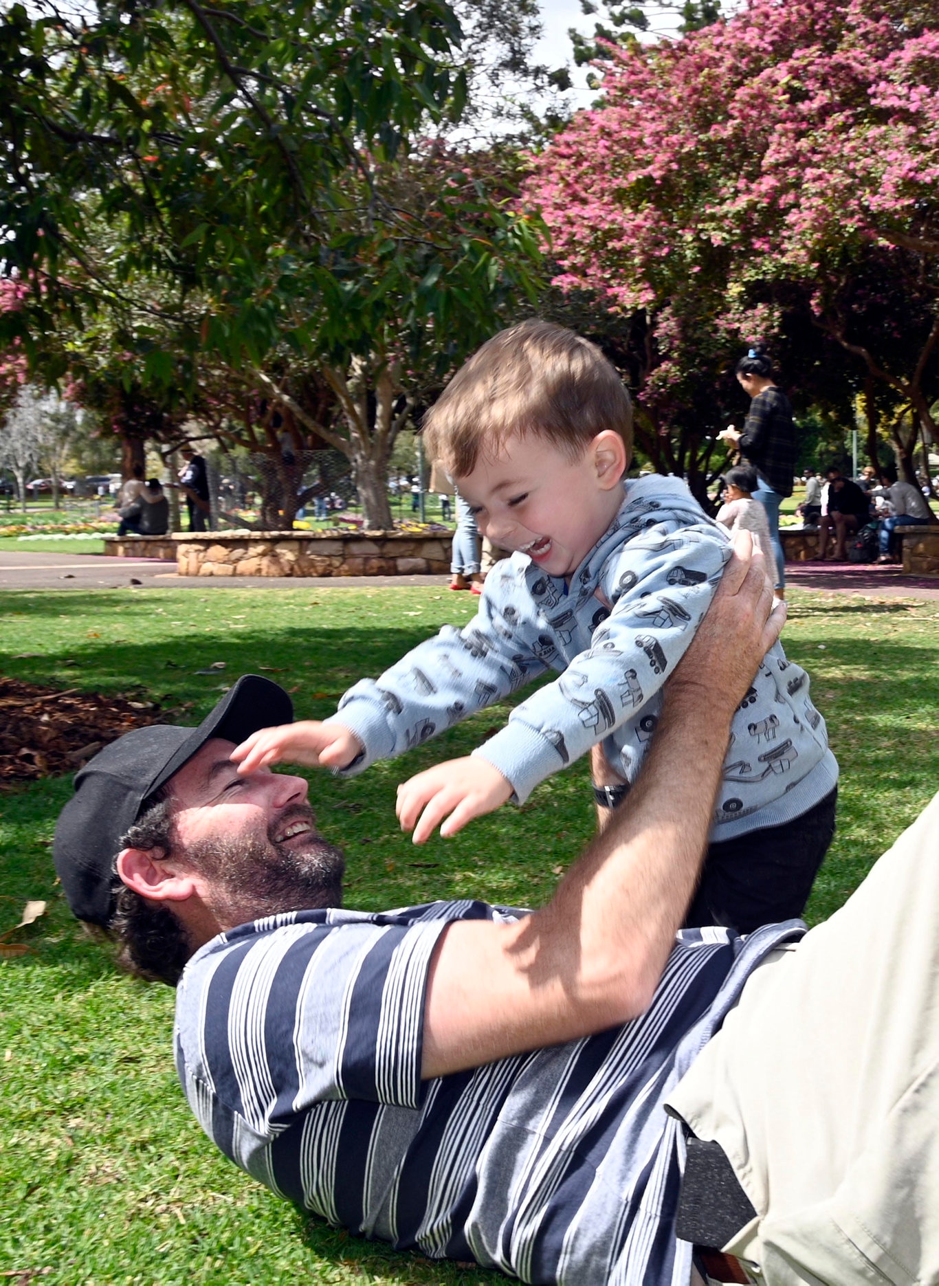 Father's Day Toowoomba. Xavier with his dad Tim Gibson.