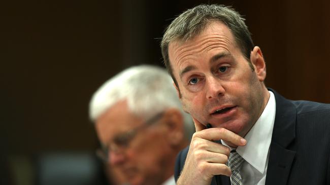 Health Minister Michael Ferguson at a budget estimates hearing in 2014.