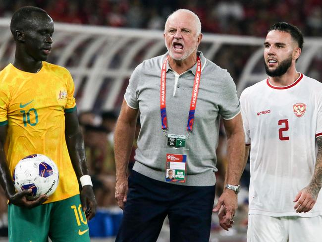 Graham Arnold and the Socceroos’ have their work cut out for them. Picture: AFP