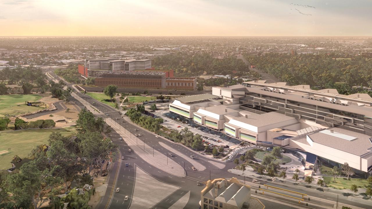 Artist impressions showing the aerial view of the new Women's and Children's hospital. Picture: SA Government