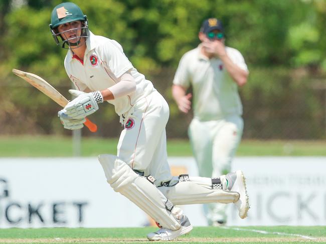 Southern Districts skipper Kieran Voelkl has the Crocs on top. Picture: Glenn Campbell