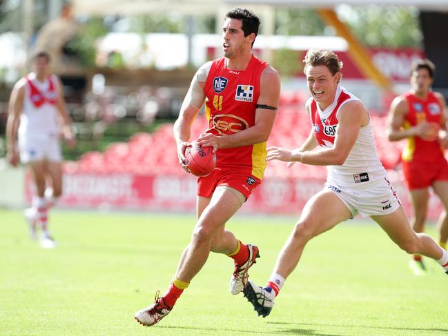 Leigh Osborne in action during the NEAFL game between the Gold Coast Suns and Sydney Swans Game at Metricon Stadium, Gold Coast. Pics Adam Head