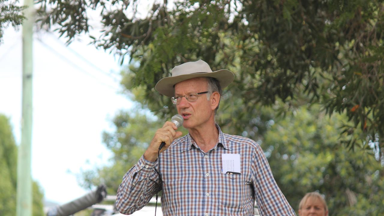 Lex Stewart. More than 150 people turned out for the Millions March Against Mandatory COVID-19 Vaccines in Coffs Harbour on Saturday February 20. Photo: Tim Jarrett