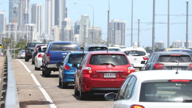 A higher percentage of accidents occur on the Gold Coast compared to Brisbane. Picture: Richard Gosling