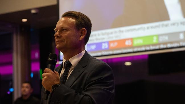 Labor's Warren Kirby celebrates success in Riverstone. Picture: Nathan Schmidt