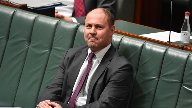 Treasurer Josh Frydenberg during Question Time on Tuesday.