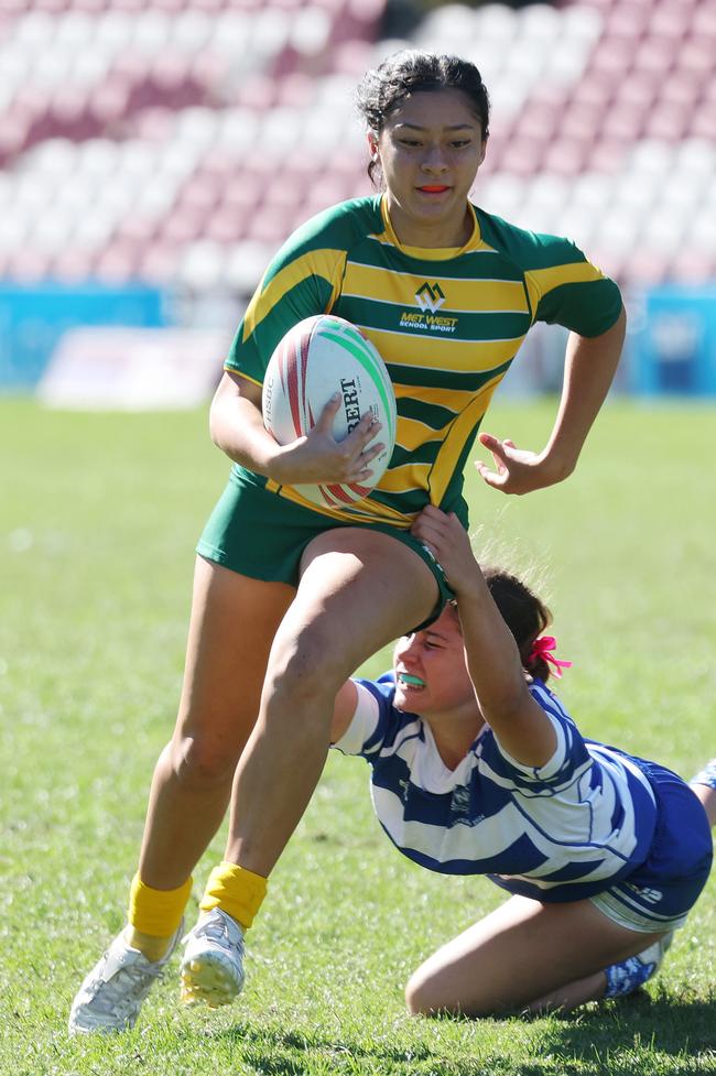 Girls rugby 7s schoolgirls state championship, Ballymore Stadium, Herston. Picture: Liam Kidston