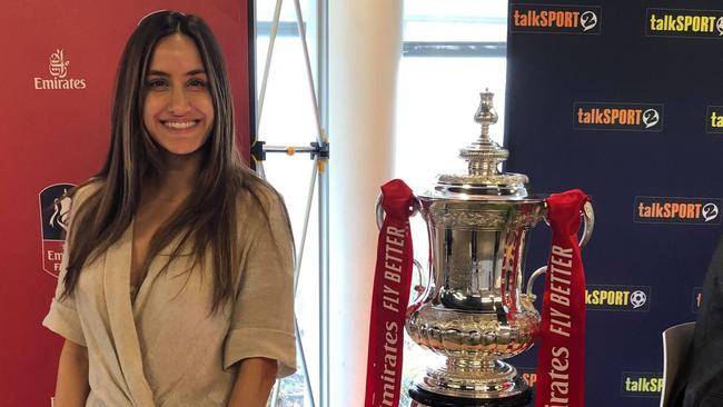 SA's Jessica Fantasia at the FA Cup draw at London's News Building on October 7. Picture: Supplied.