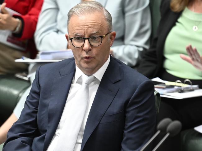 Prime Minister Anthony Albanese during Question Time at Parliament House in Canberra. Picture: NewsWire / Martin Ollman