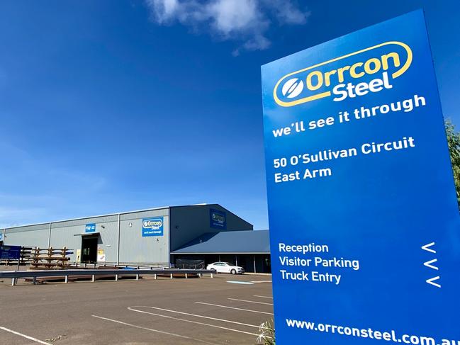The Orrcon Steel branch in Darwin will close down on February 28. Picture: Natasha Emeck