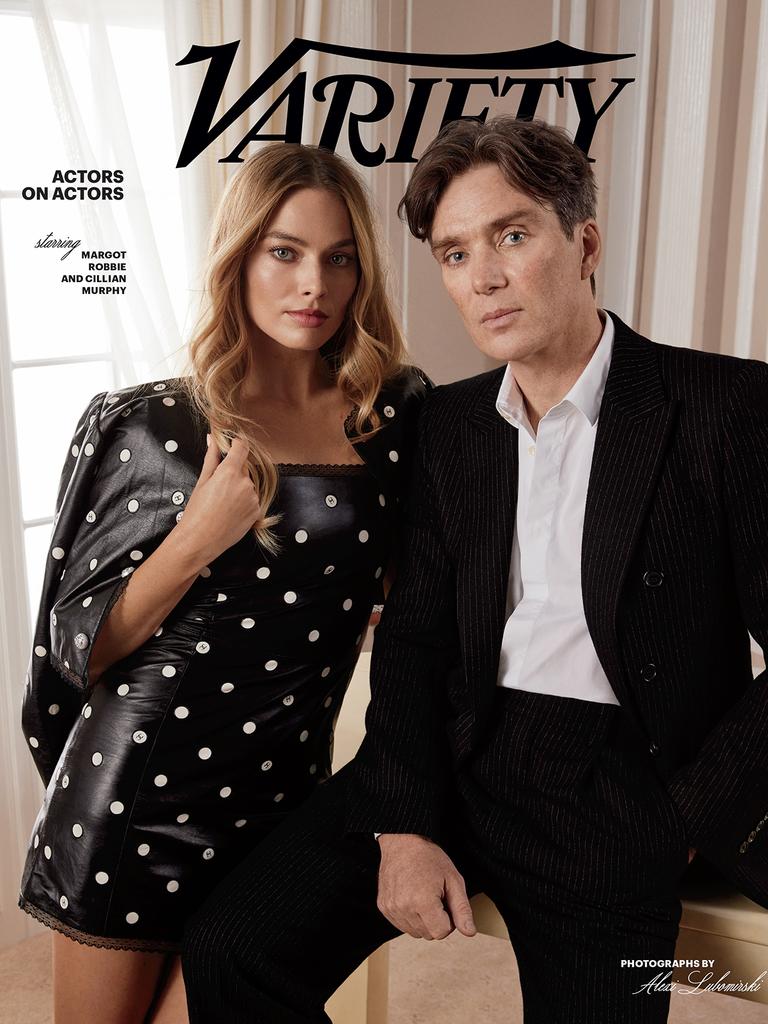 Margot Robbie and Cillian Murphy are among the stars who front the Actors on Actors issue of Variety. Picture: Alexi Lubomirski for Variety